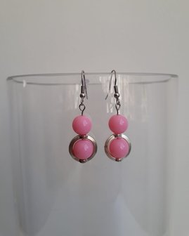 Roze bolletjes oorbellen